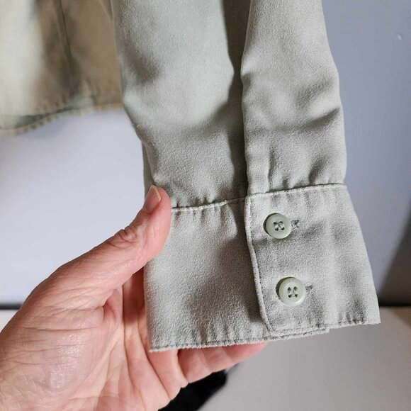 Sonoma Sea Foam Green Suede like Zippered Jacket - Picture 4 of 5